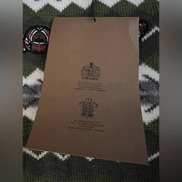 Burberry Kids NWT Mini Tomleigh Moss Green Fair Isle Sweater - Picture 8 of 11